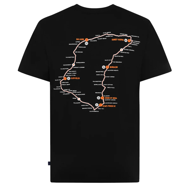 260 BLACK TT STRIPE T-SHIRT - MAP BACK