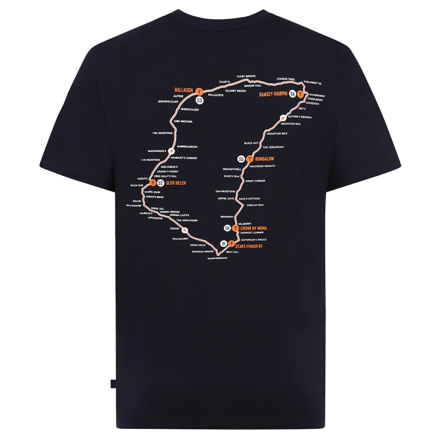 260 NAVY TT STRIPE T-SHIRT - MAP BACK