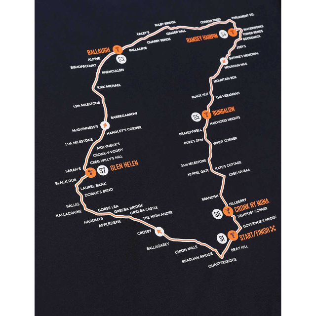 260 NAVY TT STRIPE T-SHIRT - MAP BACK