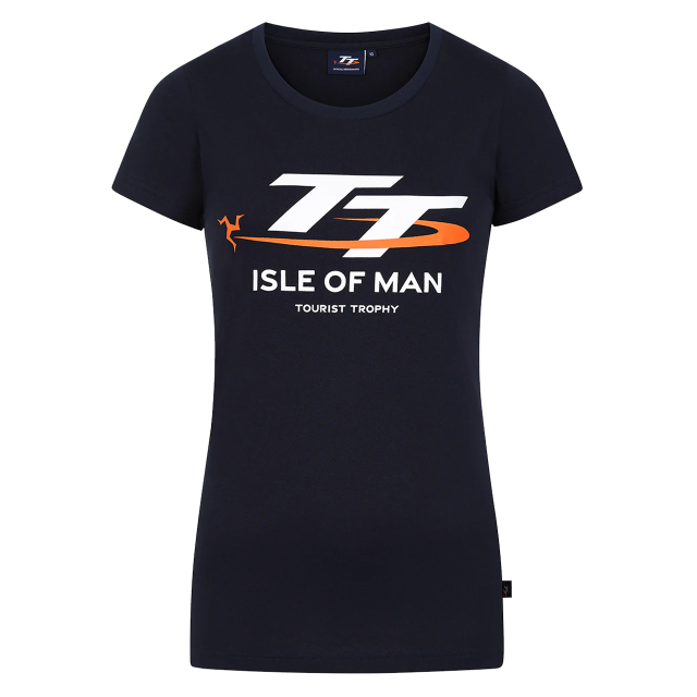 263L NAVY - TT LOGO  LADIES  FITTED T-SHIRT 