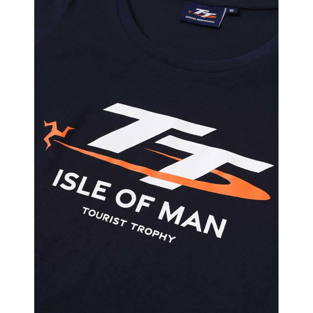 263L NAVY - TT LOGO  LADIES  FITTED T-SHIRT 