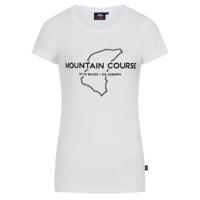 264 WHITE - MT. COURSE  LADIES  FITTED T-SHIRT 