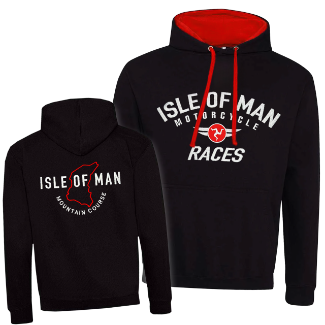 BLACK/RED RACING HOODIE 25 EMB1