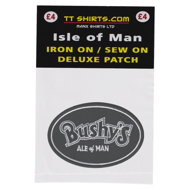 BUSHYS OVAL IRON/SEW PATCH MG 874