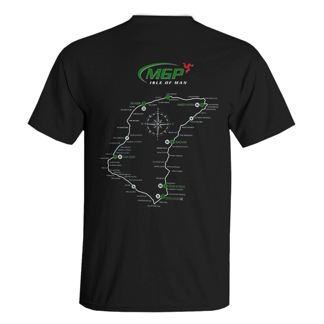 MANX GRAND PRIX - CHECK- BLACK KIDS T-SHIRT 24MGP-KCBT