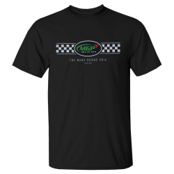 MANX GRAND PRIX - CHECK- BLACK KIDS T-SHIRT 24MGP-KCBT