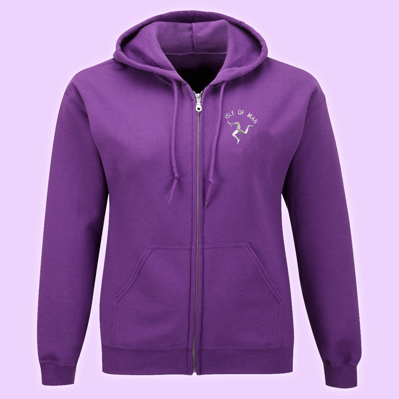 purple zip hoodie